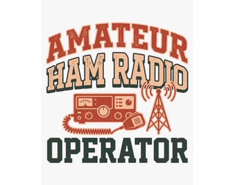 Póster de radioaficionado, lámina decorativa vintage con efecto envejecido para radioaficionados, regalo de decoración retro para estaciones de radioaficionados.