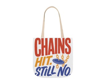 Divertida bolsa de tela para disc golf, Cadenas golpean todavía No, Regalo de disc golf para compañeros de liga, Humor de frisbee golf para jugadores