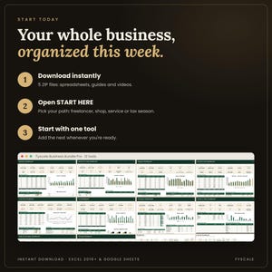 Get the small business spreadsheet bundle today: instant digital download, start in 10 minutes with the START HERE guide, 12 tools for 2027 to 2029