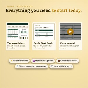 What you get: the self employed tax spreadsheet (.xlsx for Excel and Google Sheets), a step-by-step Quick-Start Guide PDF and a video tutorial, instant download