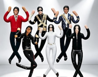 Michael Jackson Plush Doll, Poseable Cosplay Prop, 28cm Collectible Toy