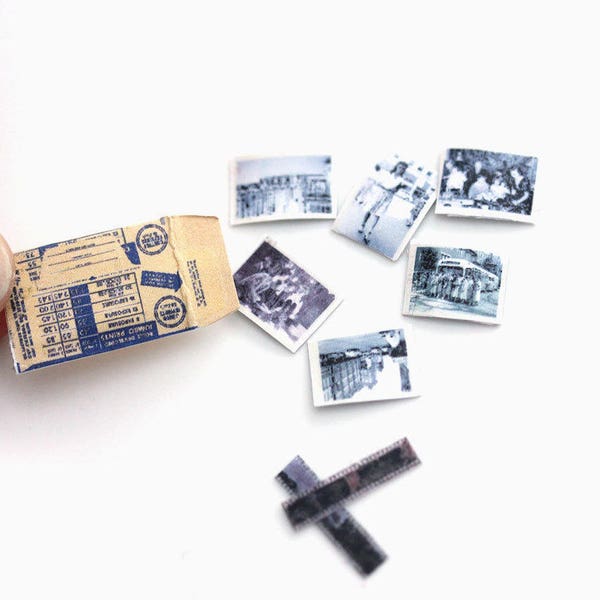 Dollhouse miniature photos- One hour photo prints- Vintage pictures