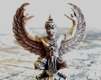 Garuda Brass Statuette Travel Altar Meditation Shrine Statue