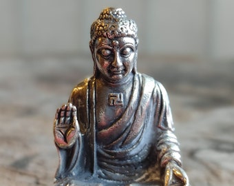 Amitābha Buddha Brass Statuette Travel Altar Meditation Shrine Statues