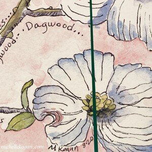 Virginia Flowering Dogwood Bookmarks, by Michelle Kogan, Books and Accessories, Birthday, Stocking stuffers, Flowers, Art & Collectibles image 4