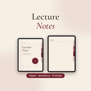 Law Lecture Notes Template, Cornell Notes for Law Students, Digital GoodNotes Notebook + Typeable Word Google Docs + Printable, Law School