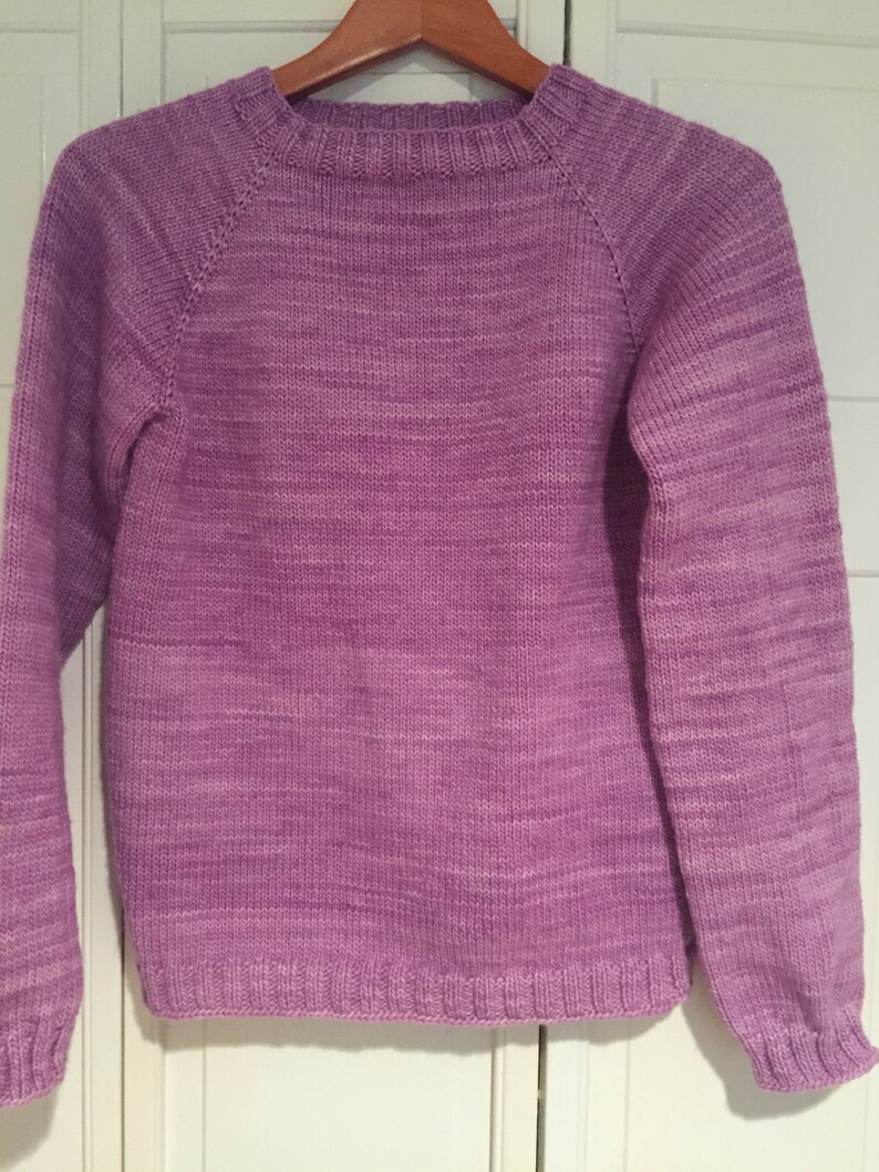 Simple Topdown One Piece Sweater Knitting Pattern PDF Etsy