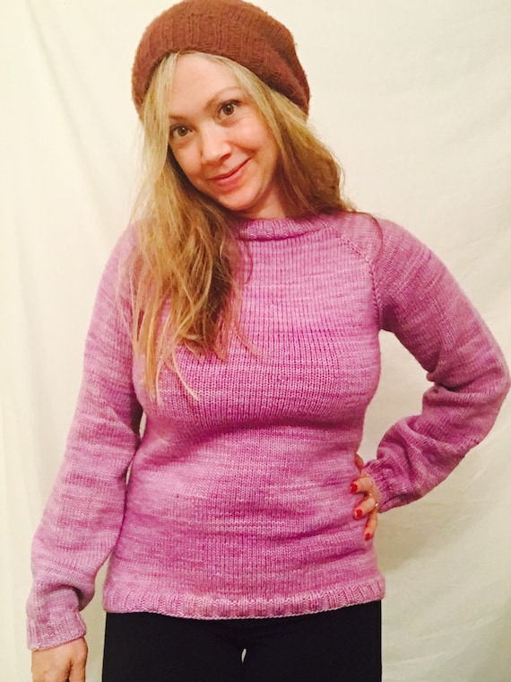 Simple topdown one piece sweater Knitting Pattern PDF Etsy