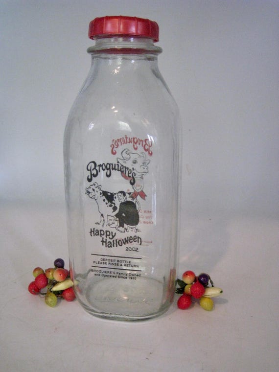 Broguiere's Collectible Milk Bottle, Happy Halloween Edition. With
