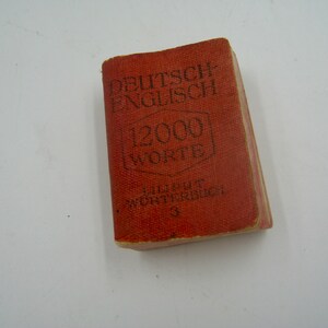 1920's-30's | VERY RARE Set of 2 LILIPUT Miniature Dictionaries |  Português-Inglez & English-Portuguese