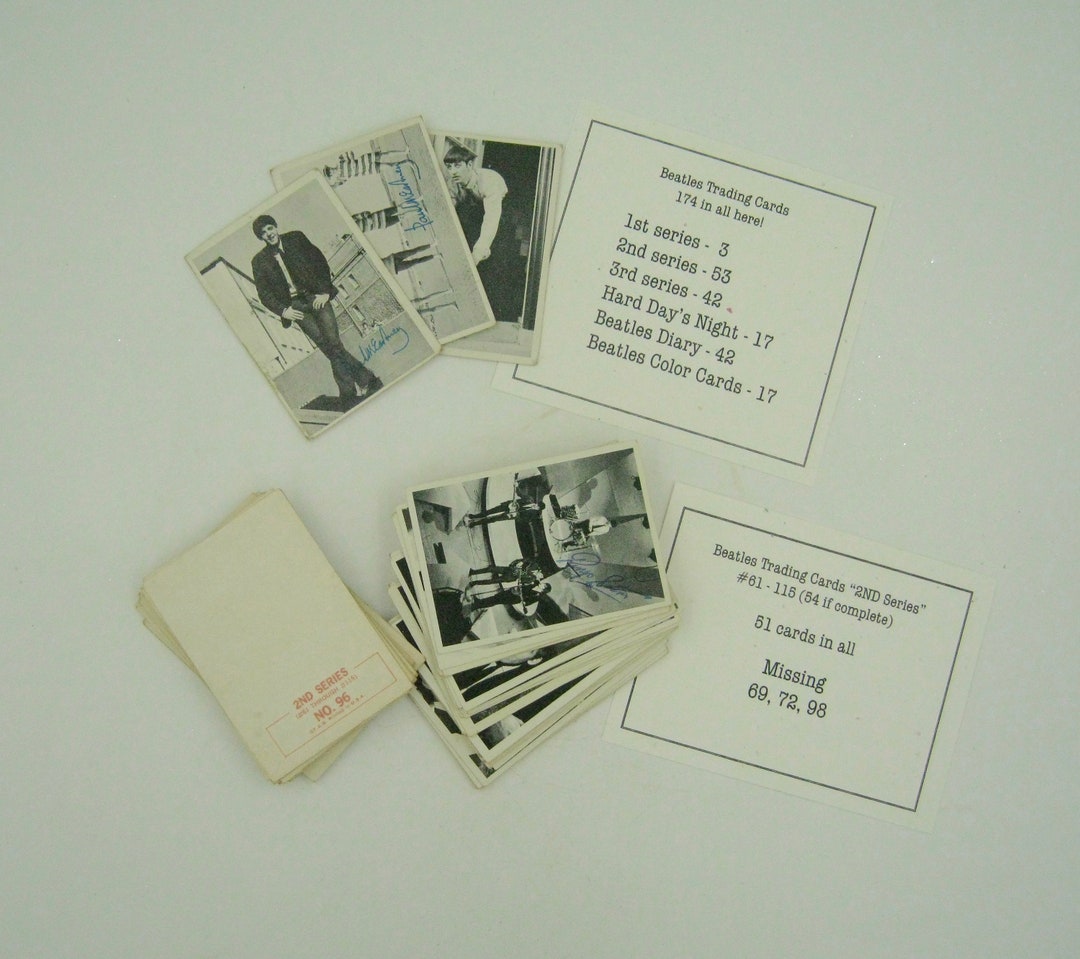 Beatles Topps Gum Cards, Series 1, 2, 3, Hard Day's Night
