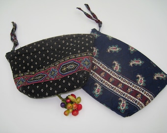 Vera Bradley, French provincial looking makeup bags, zipper, two available, one per purchase