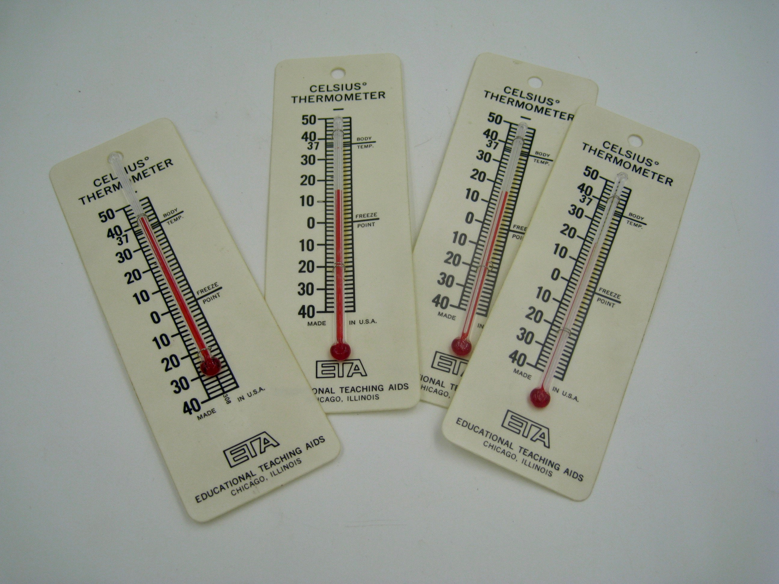 Vintage Glass Swizzle Stick Thermometer Retro Barware Bar Cart Chilled Iced  Drinks Yellow Graphics 