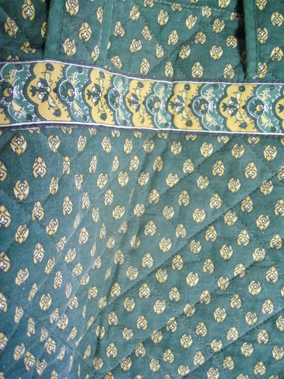 Green Provincial Look Quilted Fabric, Made in Fra… - image 6