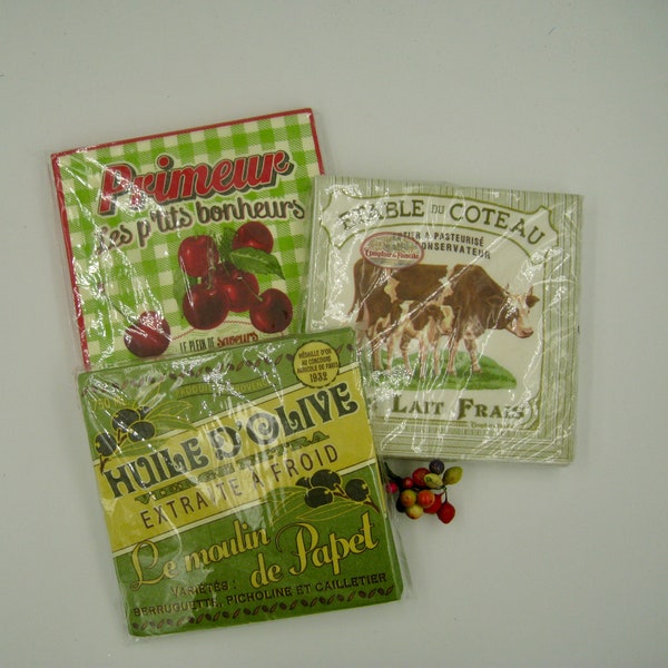 French Themed Paper Dinner Napkins Etsy