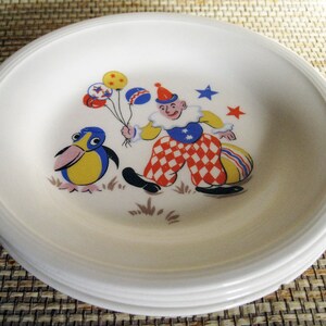 Child's Tea Set, Edwin M. Knowles Circus Pattern, 14 pieces, incomplete, as is image 4