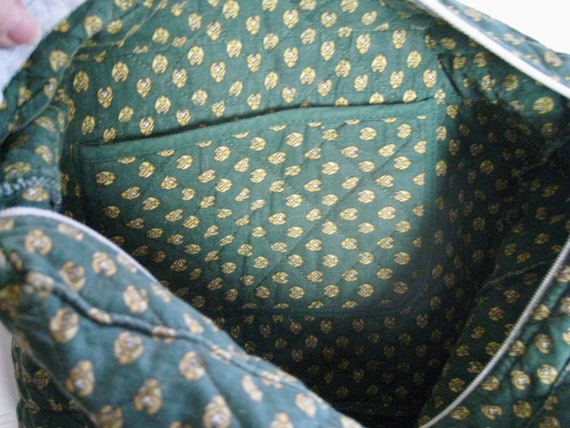 Green Provincial Look Quilted Fabric, Made in Fra… - image 5