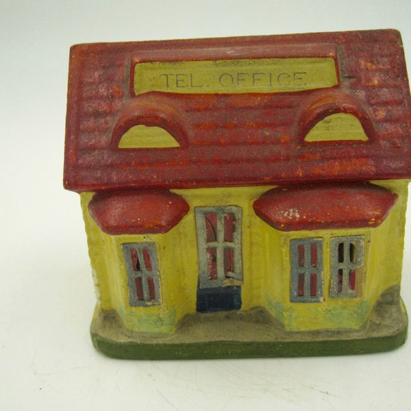 Ceramic House, Vintage with hole in back, for light source