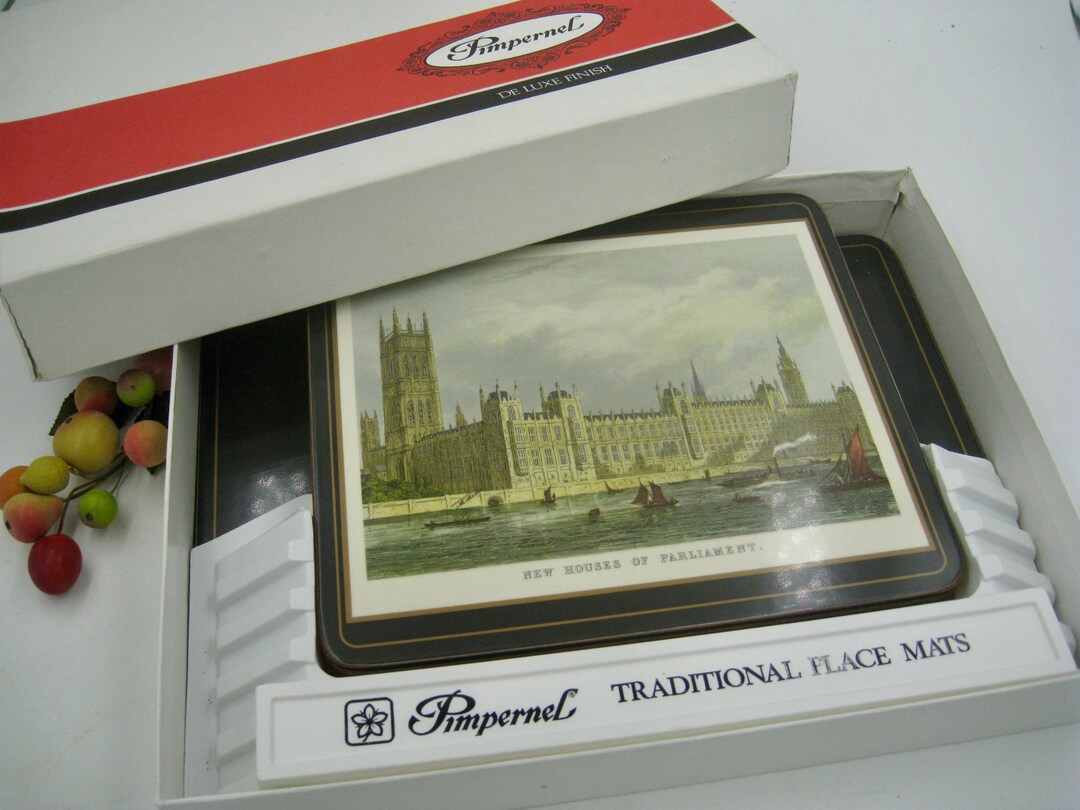 Pimpernel Placemats, Deluxe Finish, 6 and 2, Great Condition