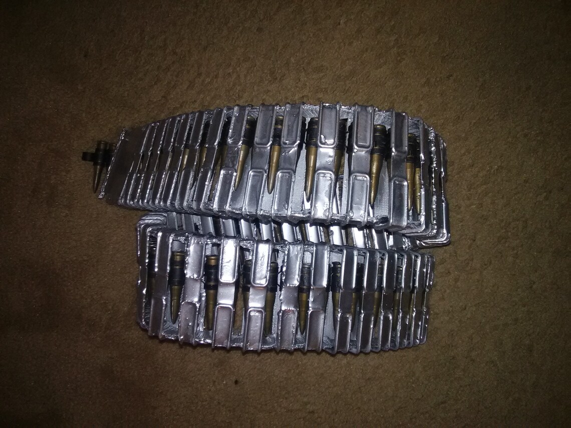 Minigun Minigun Ammo Belt 3D Print Machine Gun Belt Ammo Etsy Canada
