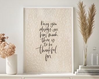 May You Always See 8x10 art print | autumn quotes for thanksgiving decor, fall decor, simple artwork, gallery wall art
