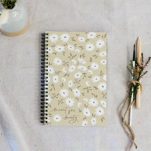 Spiral Bound Notebook | Daisy Field | christian bible journals, scripture verse, back to school teacher gifts, blank journal, sketchbook