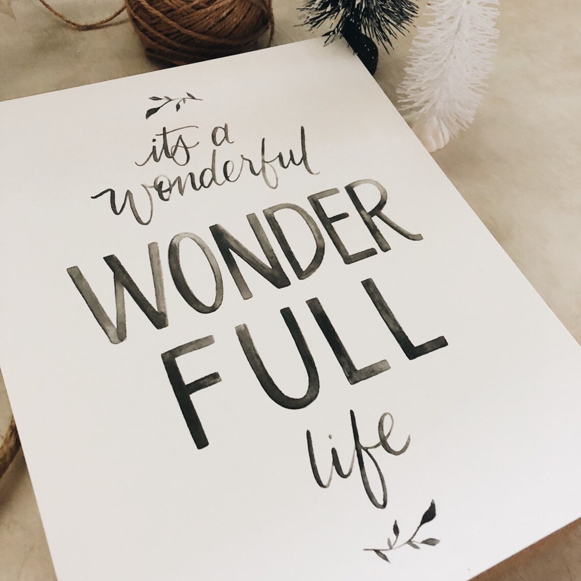 It's a Wonderful Life Art Print 8x10// Holiday Art - Etsy