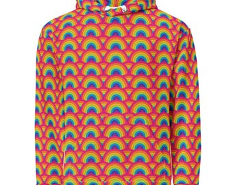 Rainbow Pattern Unisex cotton hoodie