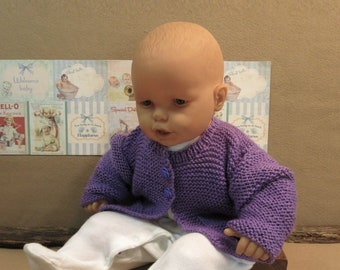 Knitted Baby Clothes, Purple Wool Toddler Jumper