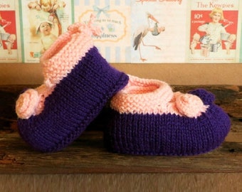 Rosette Mary Jane Booties, Pantoufles pour bébés tout-petits