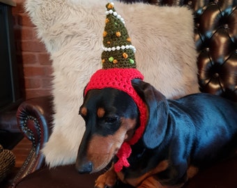 Christmas Tree Holiday Hat for Dogs or Cats