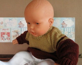 Brown / Tan Toddler Jumper, Unisex Baby Sweater