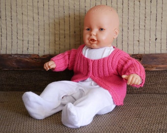 CLEARANCE - Preemie Matinee Baby Jacket Shower Gift, Handmade Jumper