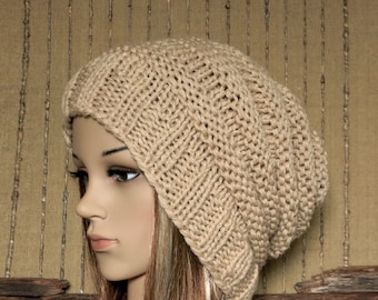 Handmade Oversized Slouchy Beanie,  Wool Slouchy