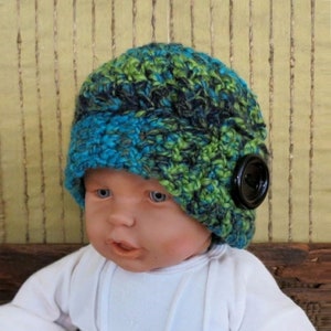 Old Fashion Baby Crochet Hat, Hand Crochet Baby Wool Beanie