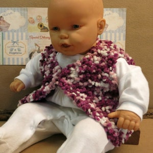CLEARANCE SALE - Baby Toddler Clothes, Handmade Knitted Baby Vest, Jacket