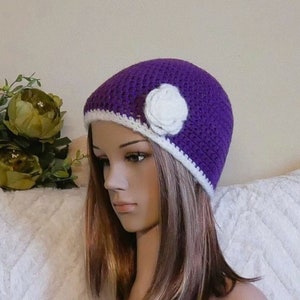 Sale - Crochet Hat With Flower, Winter Wool Accessories