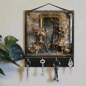 Romantic Mirror Print, Key Rack Holder or Jewellery Organiser