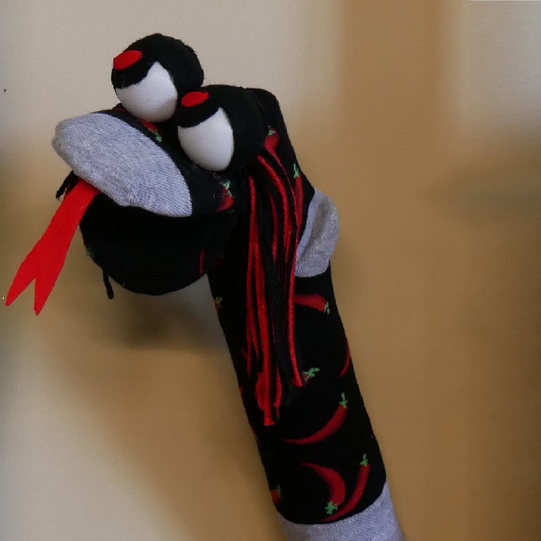Snake Sock Puppet Toy Educational Toy Kindergarten Preschool Etsy