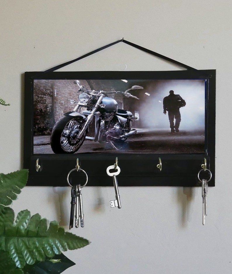 Harley Davidson Motor Bike Key Rack Holder Entryway Etsy