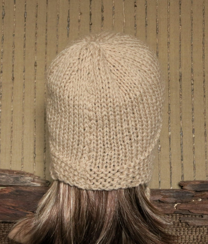 Hand Knit Beanie Hat with Ear Flaps Women Men Slouchy Beanie Etsy