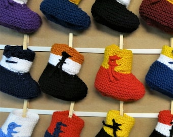 Football Teams, Knitted Baby Booties, Hi Top Wool Baby Slippers