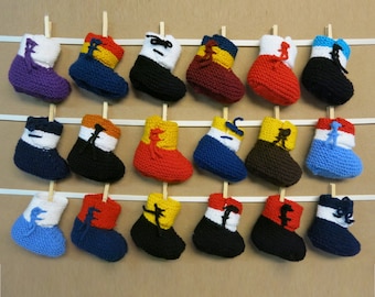 Football Teams, Knitted Baby Booties, Hi Top Wool Baby Slippers