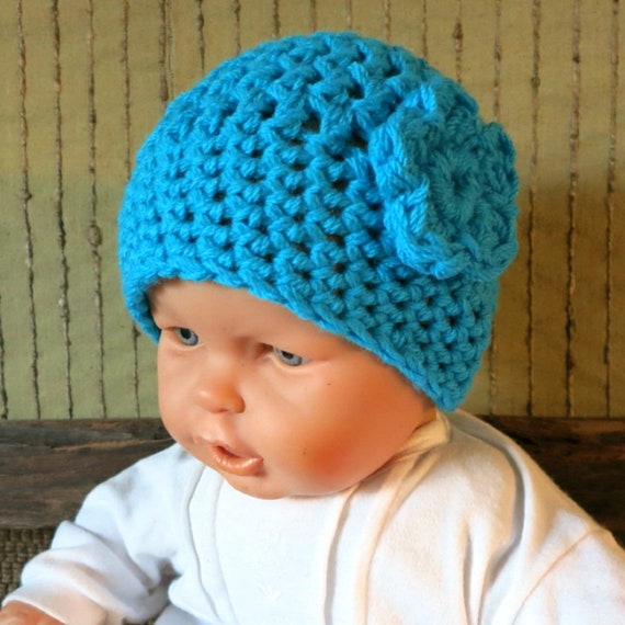 Crochet Baby Skull Cap Beanie Handmade 