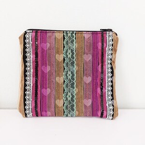 Estuche con cremallera, bolso boho, bolso de cóctel, embrague de fiesta, bolso de encaje, bolso romántico, bolso hecho a mano, bolso de viaje, bolso vegano, billetera pequeña