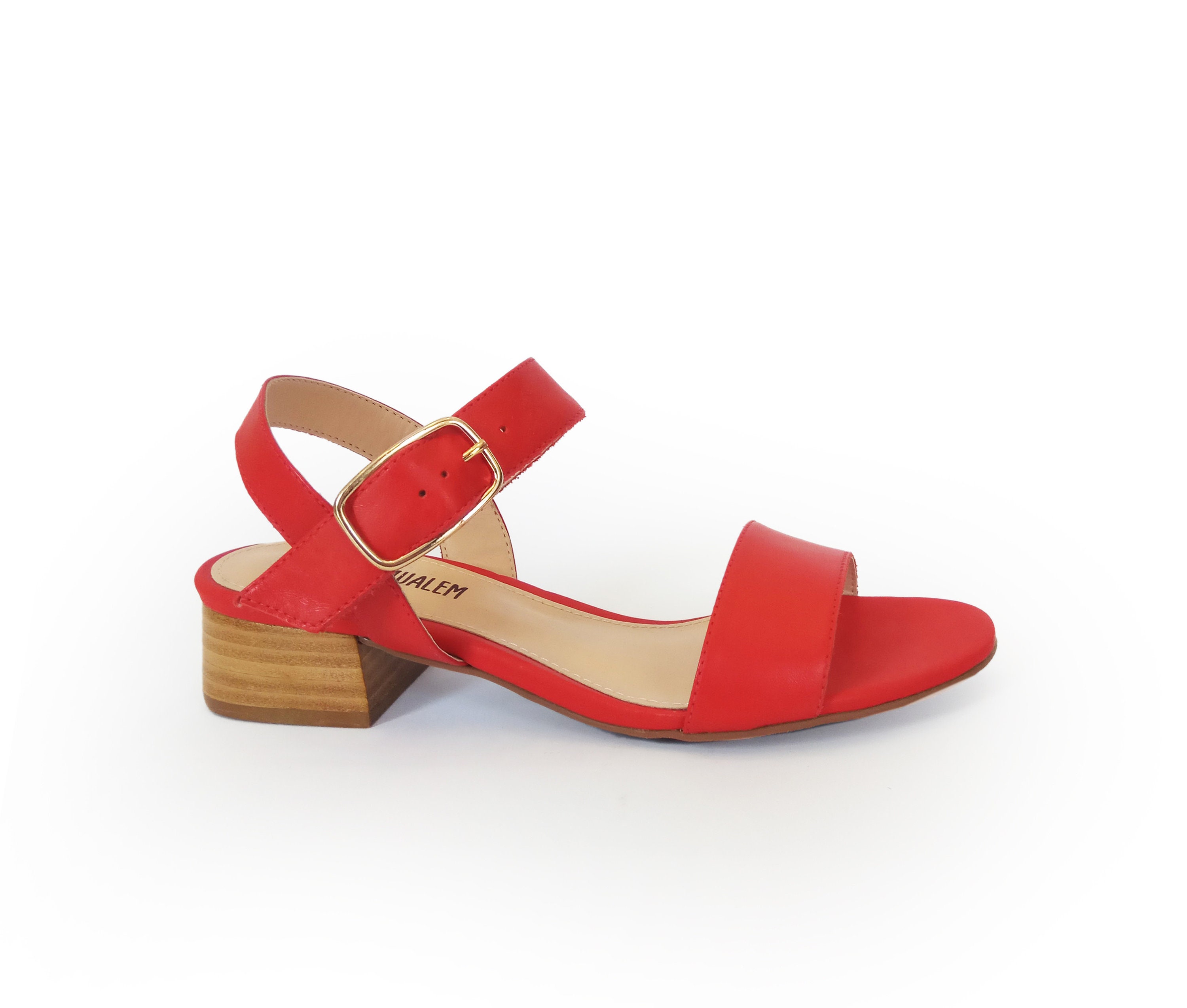 womens red sandals