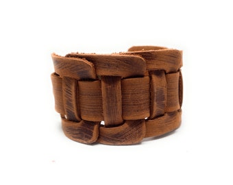 Distressed Leather Cuff