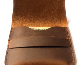 Genuine Leather Wallet, Unique Best Seller Men Wallet, Brown Leather, Thick Cowhide Full Grain Leather