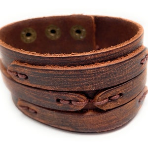 Distressed Brown Cuff