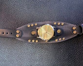 Leather Watch Cuff - Put Your Own Watch!